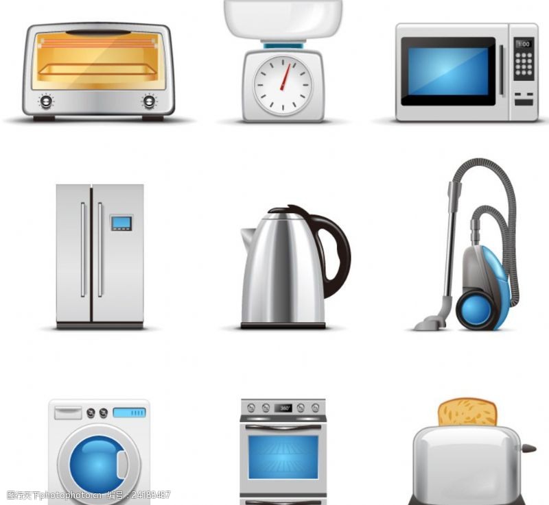 家用電器插畫素材 創(chuàng)意設計與實用價值
